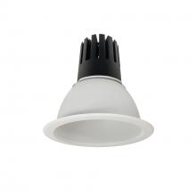 Nora NC3-61L630FMPW/EMI - 6" Sapphire III Round Open Reflector for Integral EM Test Switch, 5500lm, 3000K, Flood Optic,