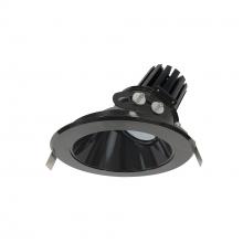 Nora NC3-69L530FBB - 6" Sapphire III Round Adjustable Reflector, 4500lm, 3000K, Flood Optic, Black Reflector/Black