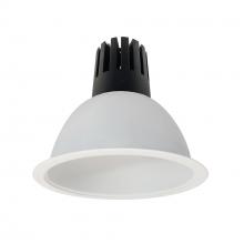 Nora NC3-81L630FMPW/EMI - 8" Sapphire III Round Open Reflector for Integral EM Test Switch, 5500lm, 3000K, Flood Optic,