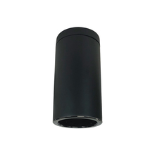 Nora NYLS3-6S1L335FC12BBB/PEM - 6" Sapphire III Surface Mount Black Cylinder, Pre-Wired for EM Driver, Black Reflector/Black