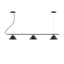 Montclair Light Works CHA421-41-C21 - 3-Light Linear Axis Chandelier (8" Axis pack)