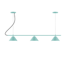 Montclair Light Works CHA421-48-C21 - 3-Light Linear Axis Chandelier (8" Axis pack)
