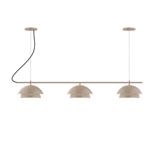 Montclair Light Works CHAX445-18-C21-L12 - 3-Light Linear Nest LED Chandelier with White SJT Cord, Clay