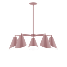 Montclair Light Works CHC415-20 - 5-Light Jasmine Chandelier, Mauve