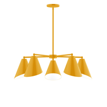Montclair Light Works CHC415-21 - 5-Light Jasmine Chandelier, Bright Yellow