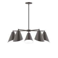 Montclair Light Works CHC415-51 - 5-Light Jasmine Chandelier, Architectural Bronze