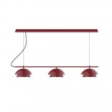 Montclair Light Works CHC436-42 - 5-Light Flare Chandelier, Forest Green