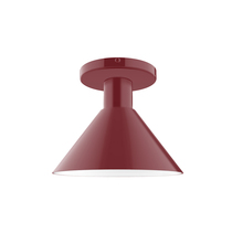 Montclair Light Works FMDX451-55 - 8" Chase Flush Mount, Barn Red