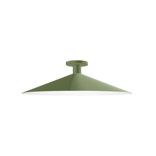 Montclair Light Works FMDX478-22 - 24" Zing Flush Mount, Fern Green