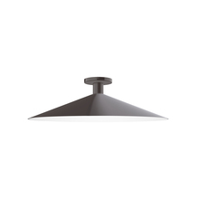 Montclair Light Works FMDX478-51 - 24" Zing Flush Mount, Architectural Bronze