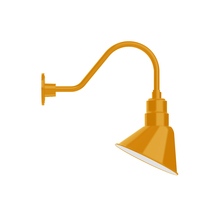 Montclair Light Works GNA102-21 - 10" Angle shade gooseneck wall mount, Bright Yellow