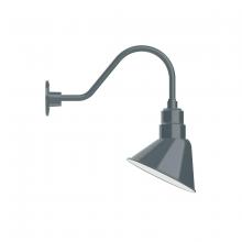 Montclair Light Works GNA102-40 - 10" Angle shade gooseneck wall mount in Slate Gray