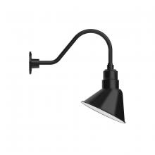 Montclair Light Works GNA102-41 - 10" Angle shade gooseneck wall mount, Black