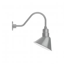 Montclair Light Works GNA102-49 - 10" Angle shade gooseneck wall mount, Painted Galvanized