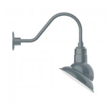 Montclair Light Works GNA120-40 - 10" Emblem shade gooseneck wall mount in Slate Gray