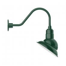 Montclair Light Works GNA120-42 - 10" Emblem shade gooseneck wall mount, Forest Green