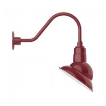 Montclair Light Works GNA120-55 - 10" Emblem shade gooseneck wall mount, Barn Red