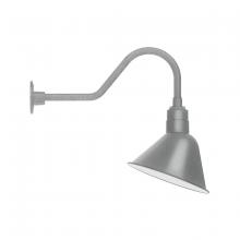 Montclair Light Works GNB103-49 - 12" Angle shade gooseneck wall mount, Painted Galvanized