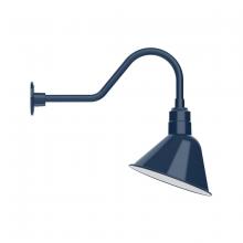 Montclair Light Works GNB103-50 - 12" Angle shade gooseneck wall mount, Navy