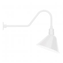 Montclair Light Works GNC104-44 - 14" Angle shade gooseneck wall mount, White