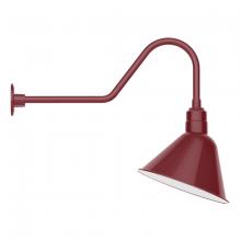 Montclair Light Works GNC104-55 - 14" Angle shade gooseneck wall mount, Barn Red