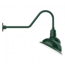 Montclair Light Works GNC122-42 - 14" Emblem shade gooseneck wall mount, Forest Green