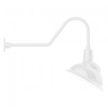 Montclair Light Works GNC122-44 - 14" Emblem shade gooseneck wall mount, White