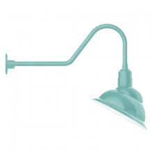 Montclair Light Works GNC122-48 - 14" Emblem shade gooseneck wall mount, Sea Green