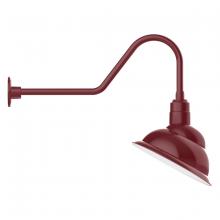 Montclair Light Works GNC122-55 - 14" Emblem shade gooseneck wall mount, Barn Red