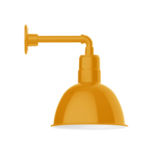 Montclair Light Works GNN116-21 - 12" Deep Bowl shade, Straight Arm wall mount, Bright Yellow