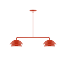 Montclair Light Works MSGX445-26-L12 - 2-Light Axis LED Linear Pendant, Vermillion
