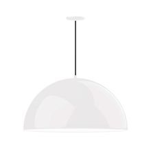 Montclair Light Works PEB230-44-44 - 30" XL Choices Shallow Dome Shade, medium base, black cord with canopy, White