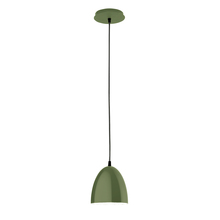 Montclair Light Works PEB417-22 - 6" Jill shade, black cord with canopy, Fern Green