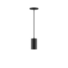 Montclair Light Works PEB425-41-C02-L10 - 3.5" x 6" Beam LED Pendant, black fabric cord with canopy, Black