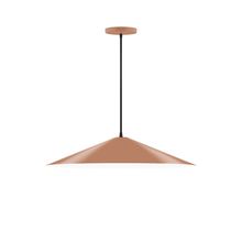 Montclair Light Works PEB429-19-C21 - 24" Vessel Pendant, white cord with canopy, Terracotta