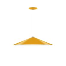 Montclair Light Works PEB429-21-C21 - 24" Vessel Pendant, white cord with canopy, Bright Yellow