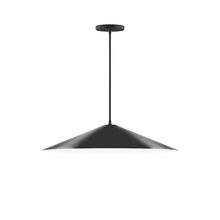 Montclair Light Works PEB429-41-C21 - 24" Vessel Pendant, white cord with canopy, Black
