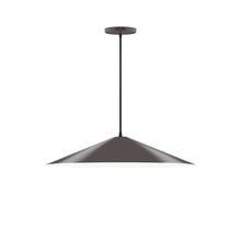 Montclair Light Works PEB429-51-C21 - 24" Vessel Pendant, white cord with canopy, Architectural Bronze