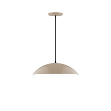 Montclair Light Works PEB438-18-C21 - 16" Plateau Pendant, white cord with canopy, Clay