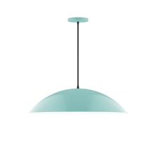 Montclair Light Works PEB439-48-C21 - 24" Plateau Pendant, white cord with canopy, Sea Green
