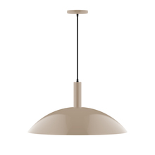 Montclair Light Works PEBX467-18-C21 - 18" Chase Pendant, white cord with canopy, Clay
