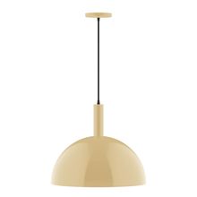 Montclair Light Works PEBX472-17-C20-L13 - 18" Ray LED Pendant, white fabric cord with canopy, Ivory