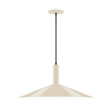 Montclair Light Works PEBX478-16-C21 - 24" Zing Pendant, white cord with canopy, Cream
