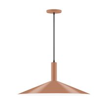 Montclair Light Works PEBX478-19-C21 - 24" Zing Pendant, white cord with canopy, Terracotta