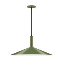 Montclair Light Works PEBX478-22-C21 - 24" Zing Pendant, white cord with canopy, Fern Green