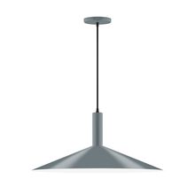 Montclair Light Works PEBX478-40-C21 - 24" Zing Pendant, white cord with canopy, Slate Gray