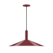 Montclair Light Works PEBX478-55-C21 - 24" Zing Pendant, white cord with canopy, Barn Red