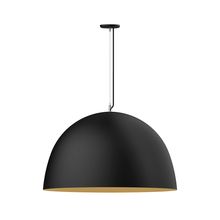 Montclair Light Works PEG215-41-75 - 36" XL Choices Deep Dome Shade, medium base, SS cable, black cord w/ canopy