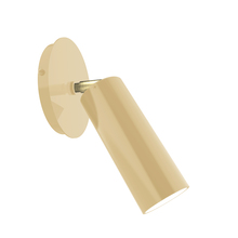 Montclair Light Works SCP440-17-91 - Martin Adjustable Wall Sconce, Ivory with Brushed Brass Swivels