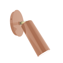 Montclair Light Works SCP440-19-91 - Martin Adjustable Wall Sconce, Terracotta with Brushed Brass Swivels